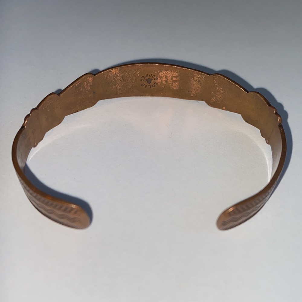 Vintage Solid Copper Adjustable Bangle Bracelet - image 4